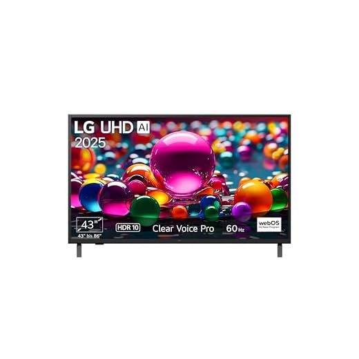 LG 43UA75006LA TV 43 Zoll (109 cm) 4K UHD AI TV (α7 Gen8 4K AI Prozessor, webOS 25, 60Hz) [Modelljahr 2025]