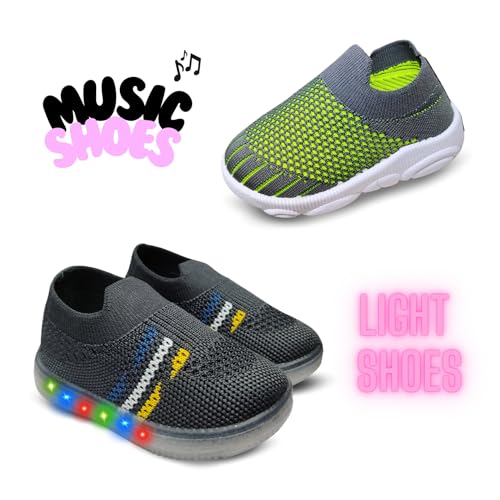 Image of Kids Trending Slip-On Shoes Combo, Pack of 2 (Light Shoe + Musical Shoe)