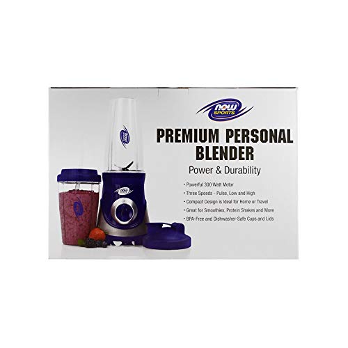 Now Sports Nutrition, Personal Blender With Two Bpa-Free And Dishwasher-Safe Cups And Lids, 300 Watt, 1-Blender #TOP1