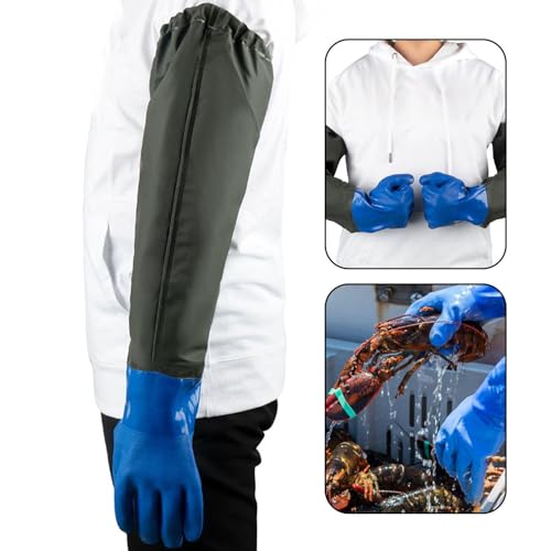 1 Paar Schutzhandschuhe Und 1 Schutzmaske, Wasserdichte Gummihandschuhe, Hitzebeständige Handschuhe, Rutschfeste Handschuhe, Arbeitszubehör Für Den Außenbereich