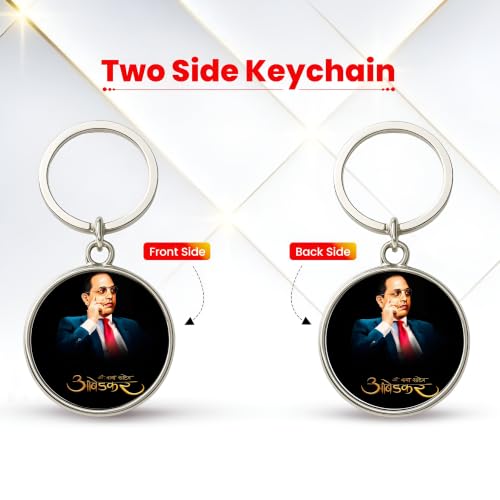 Image of MG | Protective Evil Eye /Spiritual Symbols /Om /Motivational Keychains | Double-Sided Metal Key Ring | Good Luck and devine Charm for Car, Bike, Home & Office