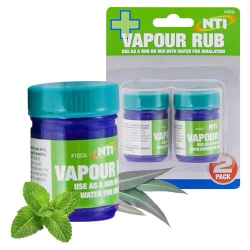 4 Pack Vapour Rub - Cold Cough Congestion Relief, Headache Eucalyptus Menthol | Set of 4, Soothing Chest and Decongestant Solution for Breathing - Set of 4