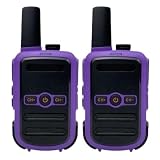 Mini Walkie Talkie RT12 Radio Bidireccional Portátil PMR FRS Radio Comunicador Walkie-Talkie De Largo Alcance For Niños For Negocios Hoteleros Sonido Claro(Purple FRS)