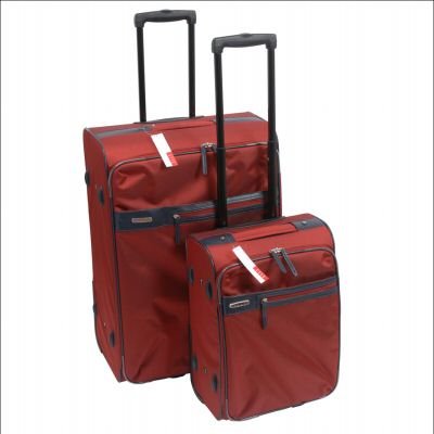 elle luggage red