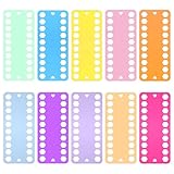 Zxfdsfdbnm 10 bobinas de hilo de bordado, 20 ranuras, organizador de hilos multiusos para costura a mano, organizador portátil