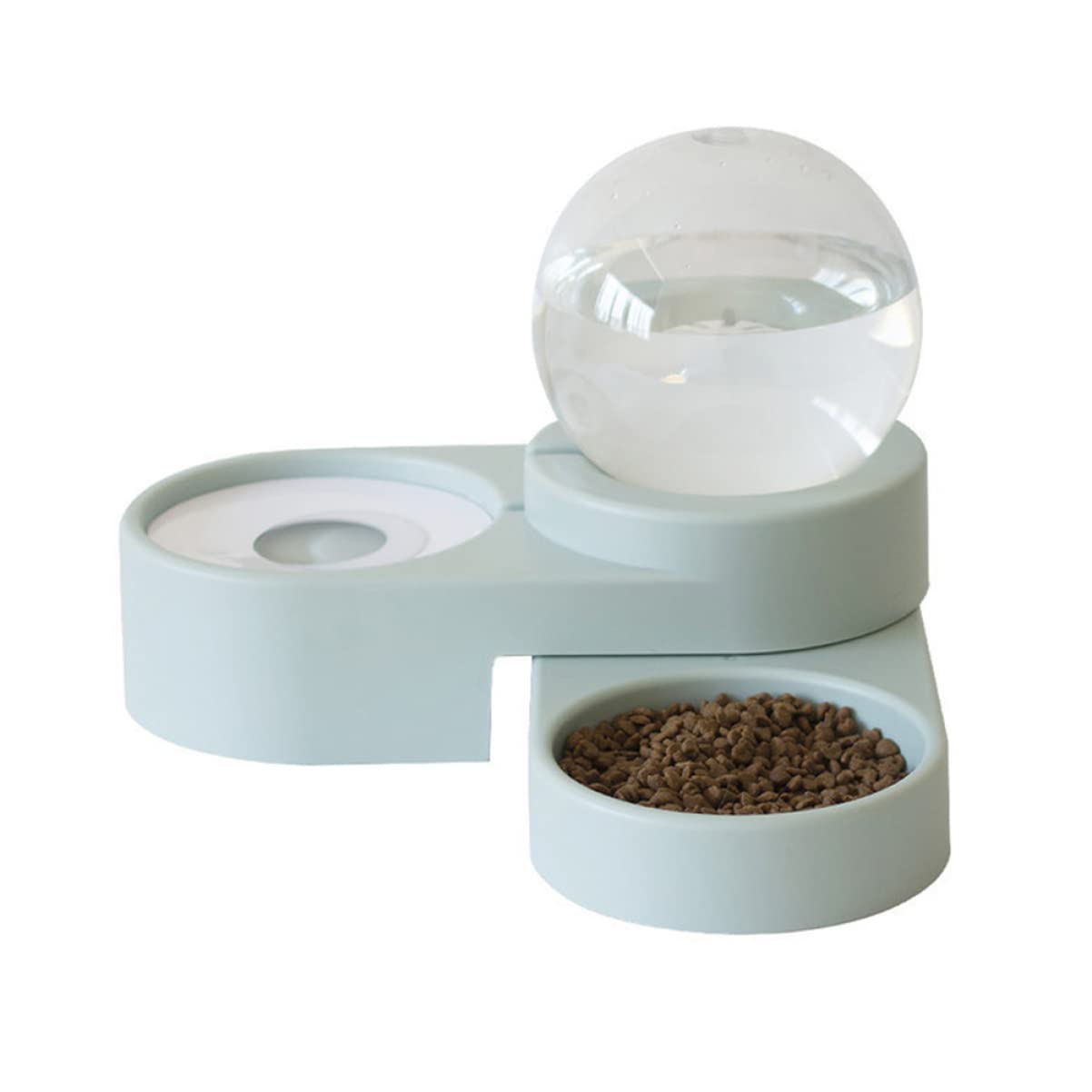 Katzenwasserspender mit Doppelnapf, Automatische Trinkhilfe für Haustiere | Zuhause und Tierhandlung, Pet Material, Blau, , Sicheres Design, Dekorativ