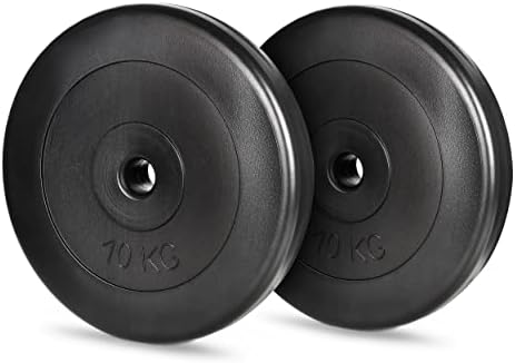 A2Z SPORT 2.5kg / 5kg / 10kg Weight Plates Set - 1 Inch Weight Plates Vinyl Weights Discs - Dumbbell Plates for Home Gym Training - Barbell Plates Bumper Plates for Weightlifting (2 Pack / 4 Pack)