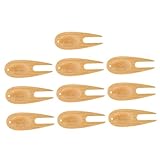 BESPORTBLE 10stücke Golf-Divot-reparaturwerkzeug Aus Bambus Pitchgabel Für Golfschläger Leicht Und Tragbar Golfzubehör Für Training Und Spiel