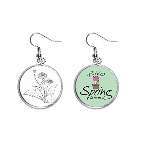 Pendientes de diente de león decorativos ideales para looks de primavera