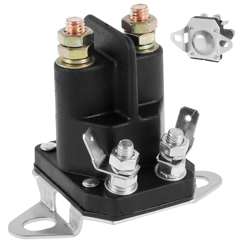 LYDODOKA 117-1197 Starter Solenoid for Lawn Mower Replace Part(Copper Construction), Black