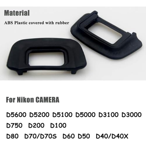 Image of MOSTOS - DK-20 Camera Eyepiece Eyecup Viewfinder for Nikon D5600 D5200 D5100 D5000 D3100 D70 D70S D60 D50 D40 D750 Camera's
