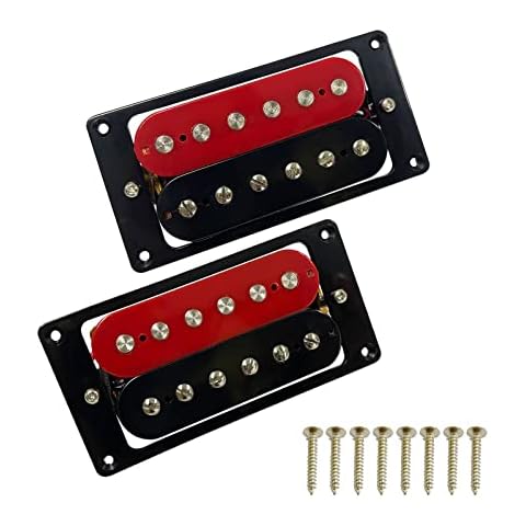 Electric Guitar Pickup,1 Set Double Coil Pickups Zebra Humbucker Pickup Cover