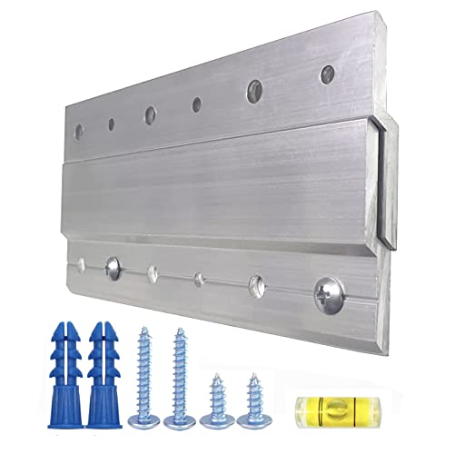 Image of French Cleat Hanger 6 Inch Super Heavy Duty- 2 Pack - Picture, Mirror, Whiteboard, Cabniet, Shelf, Pallet or Panel Interlocking Wall Mounting Bracket - Aluminum Z Bar Clip Hanger Supports 80 lbs
