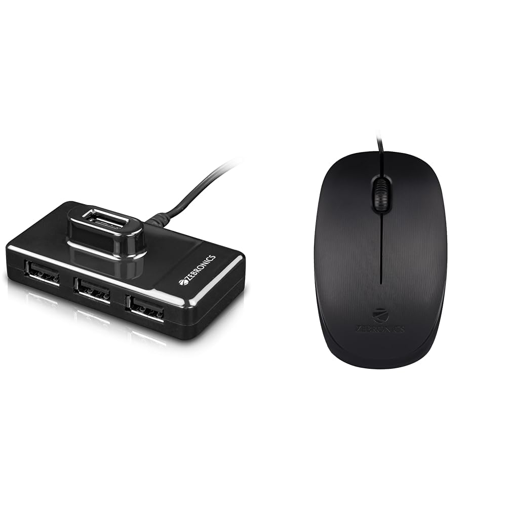 ZEBRONICS Zeb-100HB 4 Ports USB Hub for Laptop, PC Computers, Plug & Play, Backward Compatible - Bla (B0BBQCJV87) Amazon Price History, Amazon Price Tracker