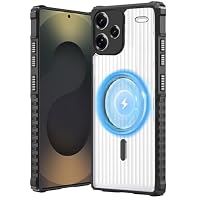 Phoona Cover Magnetica per iPhone 11, Glitter Custodia Compatibile con MagSafe, Anti Graffi, Non Ingiallente, Protezione Completa Case iPhone 11, con 2 Vetro Temperato, Nero