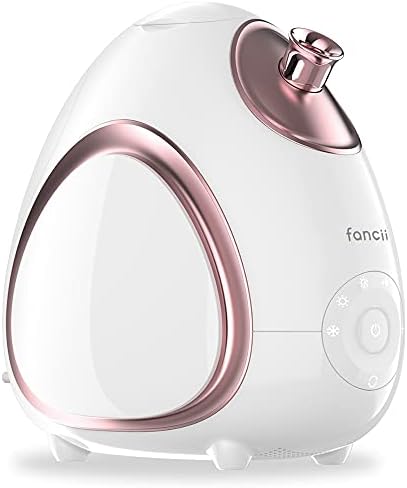 Fancii Nano Ionic Facial Steamer Hot & Cool with Aromatherapy and 6 Spa Settings – 30 Min Steam Time - Professional Home Face Sauna for Moisturizing & Pore Cleansing (Rivo)