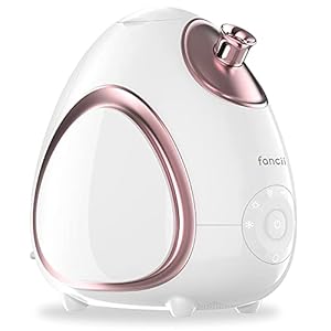 Fancii Nano Ionic Facial Steamer Hot & Cool with Aromatherapy and 6 Spa Settings – 30 Min Steam Time – Professional Home Face Sauna for Moisturizing & Pore Cleansing (Rivo)