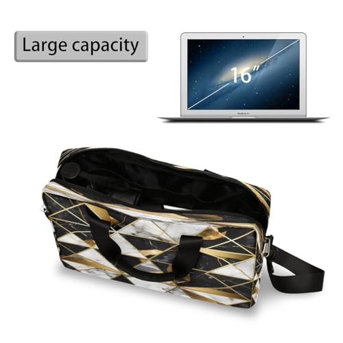 Bolso geométrico mármol para laptop 16 pulg miniatura 4