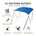 VEVOR 3 Bow Bimini Top Boat Cover, 600D Polyester Canopy with 1