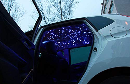 Azimom 6W Bluetooth/App Control Rgbw Fiber Optic Lights Star Ceiling Kit Sensor Music Mode Sensor Light Source With Remote 200Pcs 0.03In 6.5Ft Fiber Strands For Car & Home Interior Decoration #TOP6
