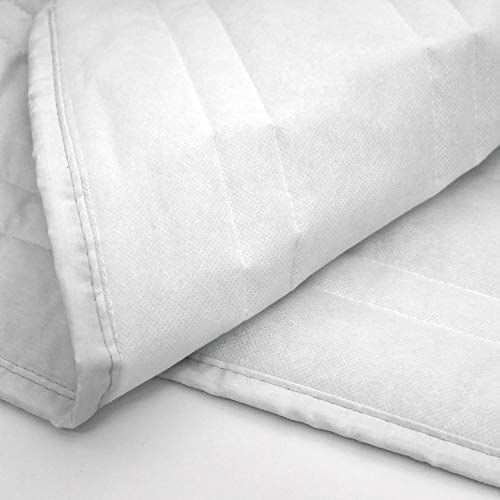 Ramesses Polyester Blended Quilted Bed Skirt, Sagging Sense Enhanced，Anti-Wrinkle, Fade Resistant Dust Ruffle With Classic 14" Length Drop, For Bedroom (White, King) #TOP4