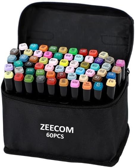 Amazon | ZeeCommerce (ジーコマース) アルコールマーカーセット 60色