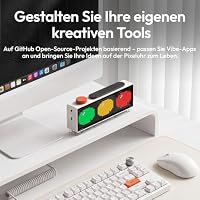 ULANZI TC002 Pixbar Smart Pixel Clock, WIFI Digitaler Tischuhr mit Magnetischer Ladestation, LED Pixel Art Anzeigetafel, Social Media Counter, Fokus Timer, Pomodoro Uhr Wetter Open-Source Customizable – Ansicht 7