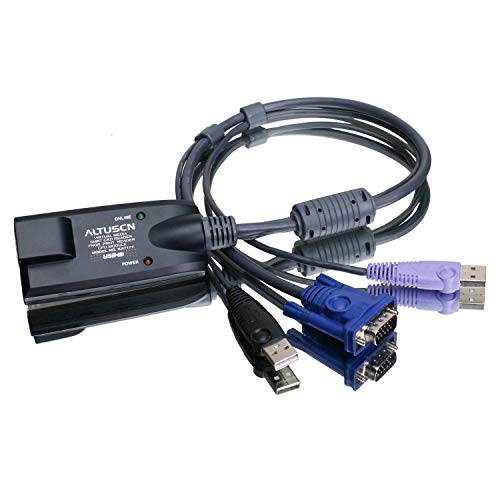 Câbles KVM ATEN KA7177 noir adaptateur interface USB pour rack 90mm