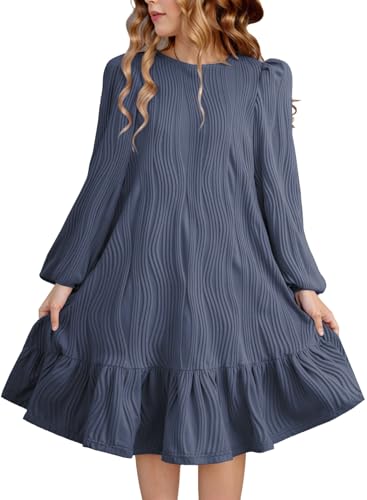 blibean Teen Girls Fall Dresses Kids Long Sleeve Boho Dress Size 6-15 Years