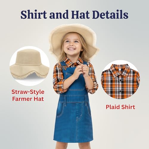 Disfraz completo de granjera para niñas talla T4 miniatura 4