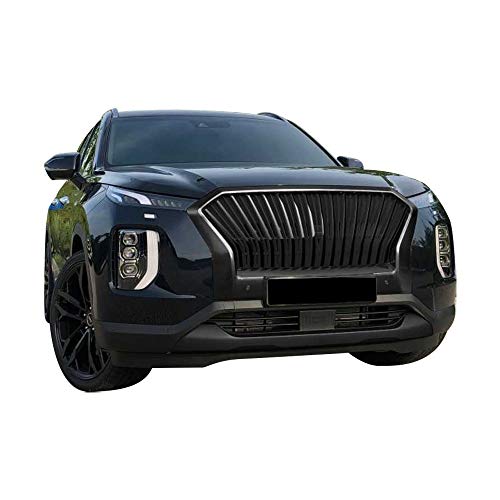 MOMOREAL MMG Front Radiator Grille for Hyundai Palisade only, Radial Shape Glossy Black, High Glossy Product, Provide Emblem Bracket (Glossy Black)