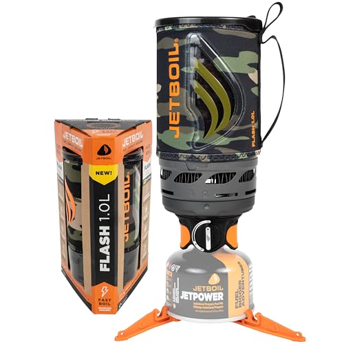 Jetboil Flash 1.0L Portable Fast Boil Stove for Camping and...