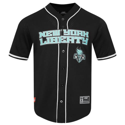 Pro Standard Mens WNBA New York Liberty Mesh Button Down Mesh Top Black XL