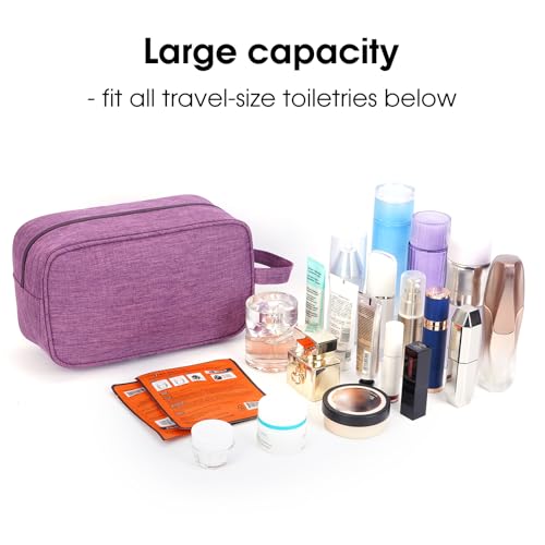 Image of Narwey Travel Toiletry Bag for Women, Makeup Cosmetic Organizer Bag, Purple