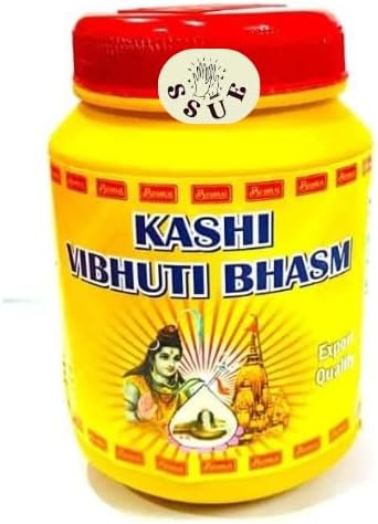 Kashi Vibhuti/Vibhooti Bhasma Scented Powder Ceremonial Mark at Forehead Pooja/Puja Holy Om Namah Shivaya/Mahadev Energy Rituals & Prayers, Worship Religious Meditation (200 Grm)