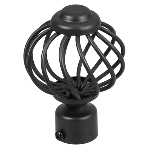 Generic Roman Curtain Rod Finial Iron End Cap for Living Room Bedroom Office ? Easy Install, Durable Metal Design, Decorative Wi