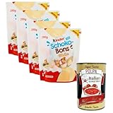 Italian Gourmet Schokobons White – Weiße Schokolade mit Milchcreme & Haselnussstückchen – 4x200 g Beutel+ Italian Gourmet Polpa