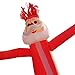 Mkevi 20ft Santa Sky Air Puppet Dancer Inflatable Arm Flailing Tube Man Attachment - Wacky Wavy Wind Flying Dancing Man for DIY Stand Out Christmas Advertising - (Blower Not Included)