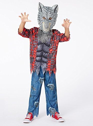 Halloween Scary Hairy Werewolf fancy dress Boys costume 9-10 Years With Mask and Howling Sound. Made for the TU Collection