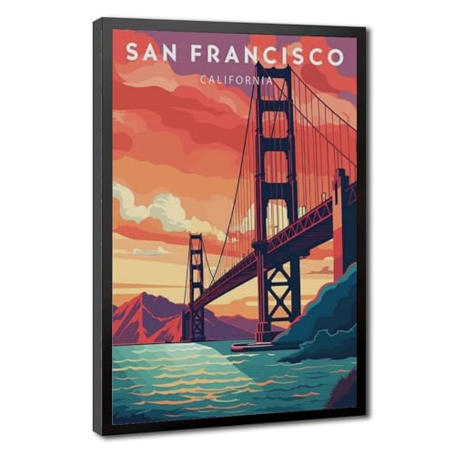 Toile Golden Gate Bridge déco murale pour chambre et salon