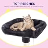Allewie 73in Fan-Shaped Space-Saving Corner Cat Tower/Multi-Level Tall Cat Tree for Indoor Kitties/Cozy Baskets/Condos/House/Perches/Sisal Scratching Posts/Pet Activity Center/Dark Grey