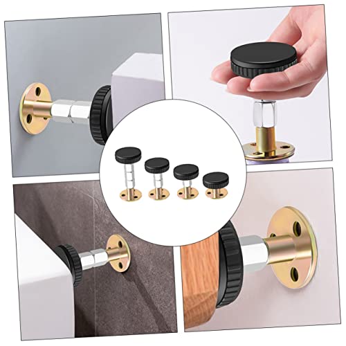 Yardwe 4Pcs Bedside Anchor Cabinet Protector Metal Headboard Threading Tool Sofa Frame Stoppers Stainless Steel Bed Stopper Bed Stopper Wall Protector Bed Stabilizer Bedside Fixer Metal #TOP6