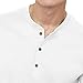 Hanes Originals T-Shirt, Long Sleeve Cotton Henley Tees for Men, White, Small