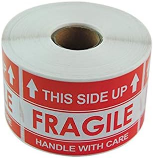 ZiKON, Fragile Stickers 500 Labels - This Side Up - 3 x 5 Inches - Handling Labels