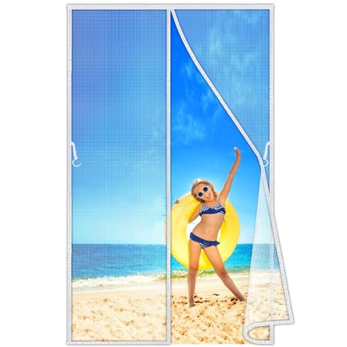 Magnetica per Zanzariera 295x320 cm, Anti Insetti Mosche Zanzare Tenda Anti Zanzare Punch Gratuito Camerette per Bambini Bianco Nuova-Versione