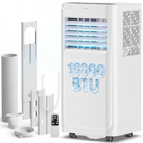 Image of AKIRES 10000 BTU Portable Air Conditioners,3-IN-1 Portable AC Unit With Fan & Dehumidifier,Remote Control,24H Timer,Sleep Modes,Cools Room Up To 450 sq.ft,Suitable for Bedroom,Room, Office,Apartment