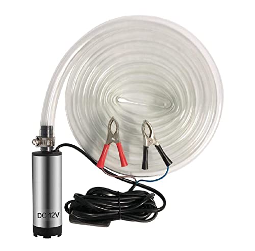 PIGENE Adjustable Small Submersible Pump Auto Quick Electric Submersible Pump Stainless Steel Submersible Pump for Fuel Water Diesel Oil Transfer Pump Tool