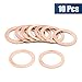 X AUTOHAUX M16 x 21.5mm x 1mm Copper Crush Washers Flat Car Sealing Gaskets Rings 10pcs