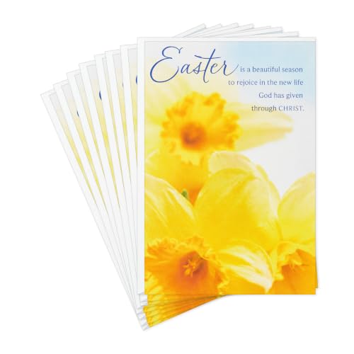 Hallmark DaySpring Religious Easter Cards, 8-Pack (Daffodils)