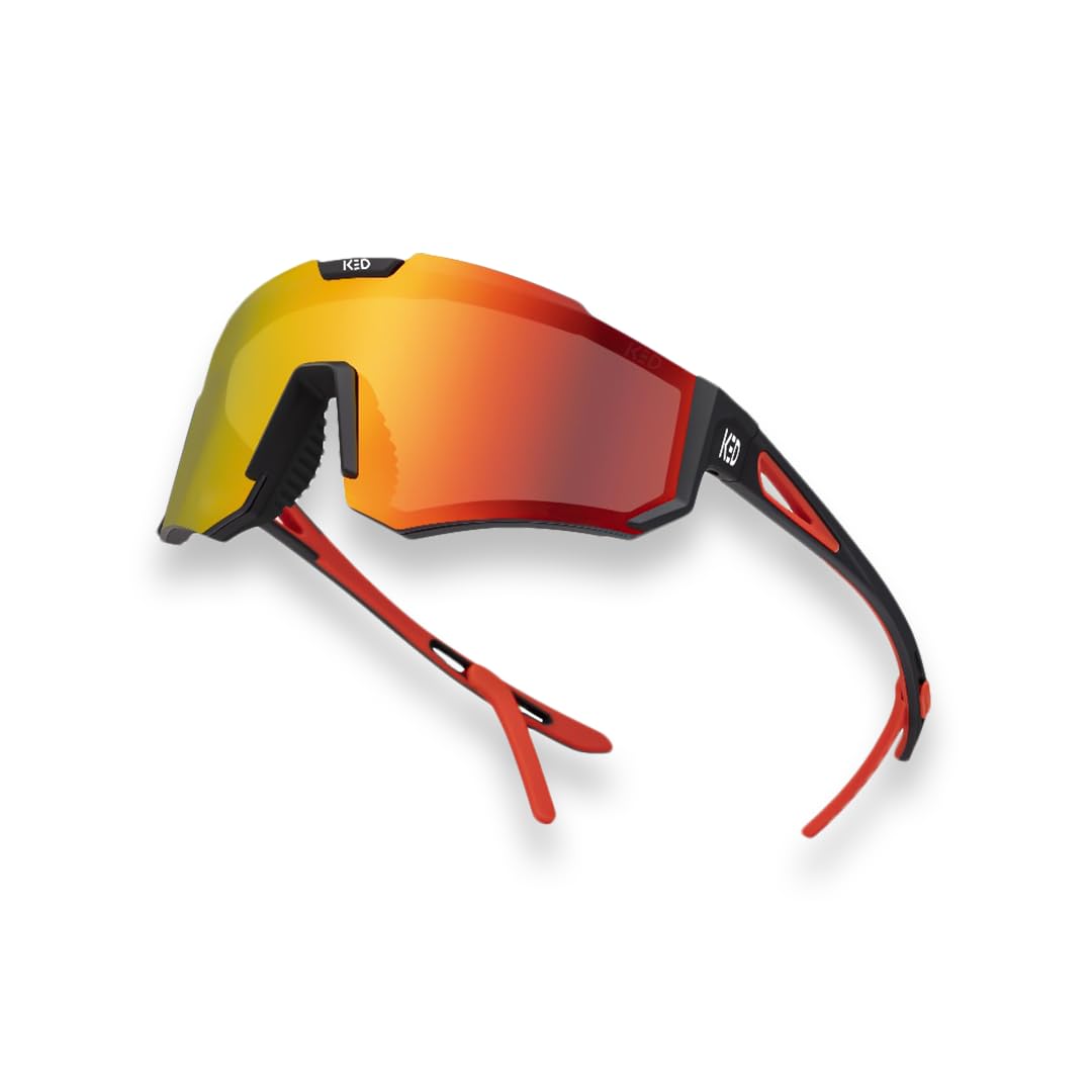 KED Ghost Jr Sportbrille Für Kinder 6–14 Jahre – Verstellbares Hakendesign, Gummiertes Nosepad, Stoßfeste Polycarbonat-Gläser Mit UV-Schutz